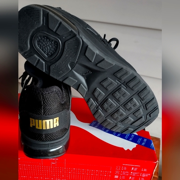 Black/Gold PUMA ELECTRON 2 RUNNING SHOE -SOFT FOAM OPTIMAL COMFORT - Picture 5 of 7